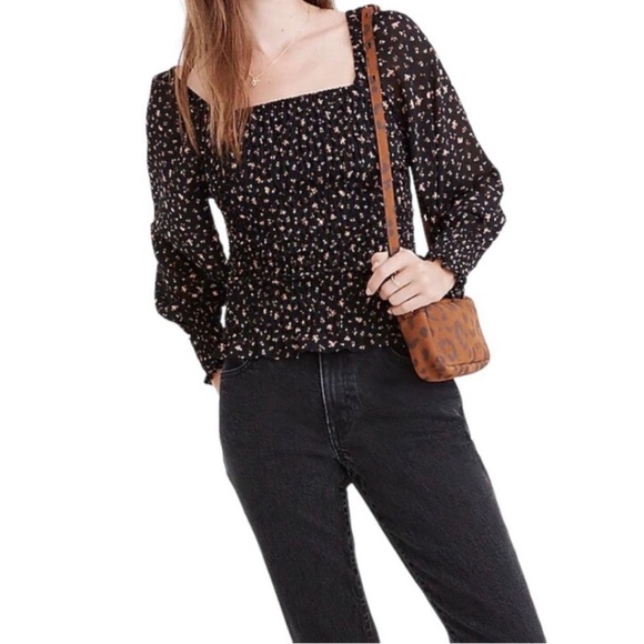 Madewell Tops - Madewell Smocked Floral Top